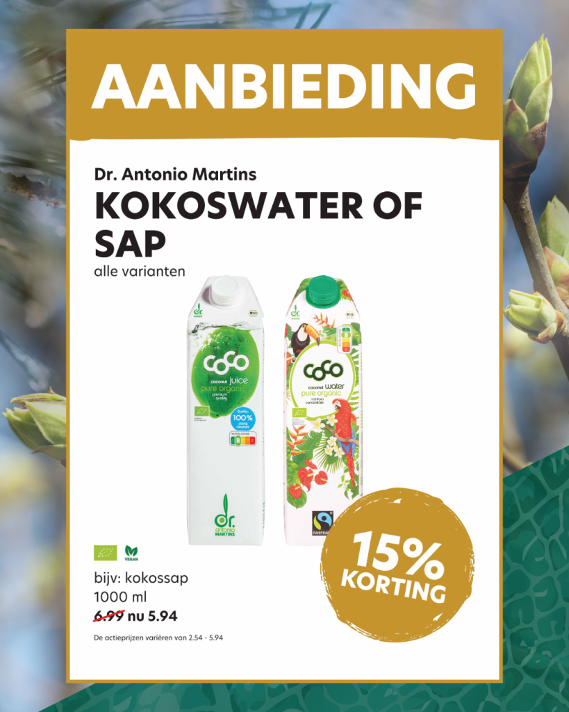 Kokoswater of sap
